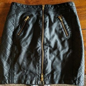 Edgey Pleather Skirt